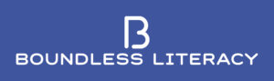 A blue banner with the words " b less lit ".