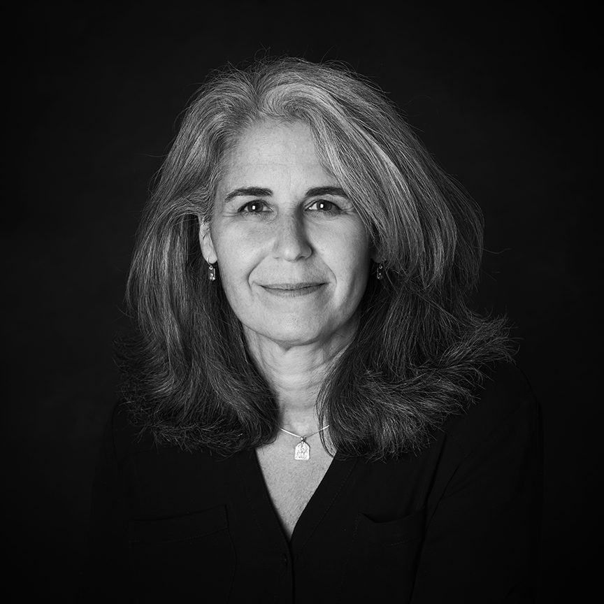 Portrait of a woman with flowing hair.